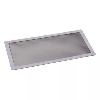 Staubfilter DEMCiflex 0323 — Ersatz-PC-Staubfilter, 125,2 × 248,5 mm, schwarz/grau