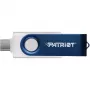 USB-Flash-Laufwerk PATRIOT Xporter X550 128 GB, Dual-Interface USB-A und USB-C 3.2 Gen 1, blau/weiß