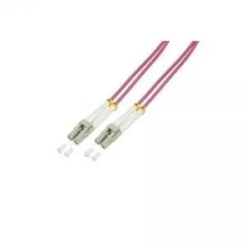 Logilink - Patchkabel - LC Multi-Mode (M) - LC Multi-Mode (M) - 15 m - Glasfaser - 50/125 µm - OM4 - halogenfrei - heather violet (FP4LC15)