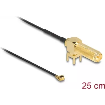 Koaxialkabel DeLOCK 12036 0,25 m RP-SMA I-PEX MHF1 Schwarz