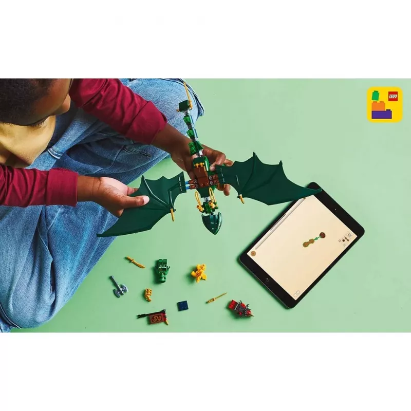 Bauspielzeug LEGO NINJAGO 71829 Lloyds Grüner-Wald-Drache, 128 Teile, 2 Minifiguren, ab 6 Jahren