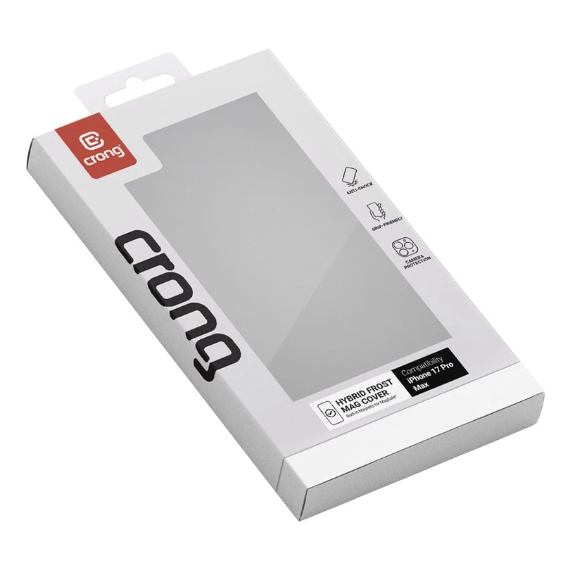 Crong Hybrid Frost MAG Cover Case mit MagSafe für iPhone 17 Pro Max Frosted Schwarz