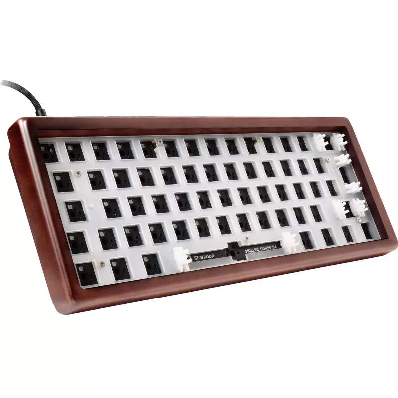 Sharkoon Gaming-Tastatur Skiller SGK50S4 Gen2 Wood Barebone