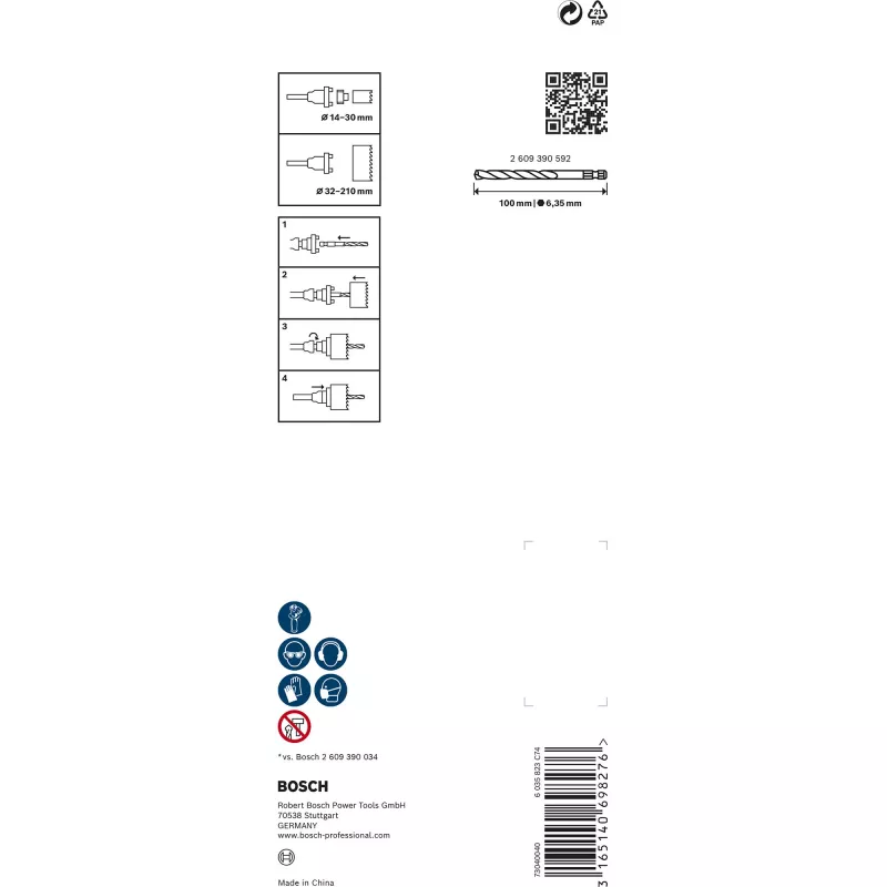 Adapter Sechskantaufnahme Bosch Q-Lock 2609390589