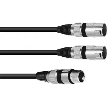 Audiokabel XLR 3-polig 2 x XLR 3-polig Schwarz Omnitronic 30225206