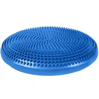 Aufblasbares Stabilitätskissen MDH Sensory Balance Disc DRQM3C0CHXUXP, blau, PVC, Ø350 mm, Höhe 60 mm, max. Belastung 200 kg, mit Laschen