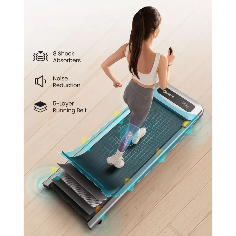 Laufband UREVO U1 Pro — Motor 2.25 PS, Geschwindigkeit 1–6 km/h, Lauffläche 420×1200 mm, maximales Benutzergewicht 120 kg