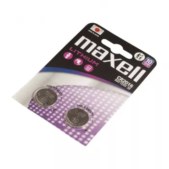 Knopfzelle MAXELL CR2016 3V, LiMnO2 Einweg, 90 mAh — 2 Stück Blister