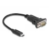 DeLOCK Adapter USB Type-C zu RS-232 D-Sub 9-polig Stecker 0,25 m