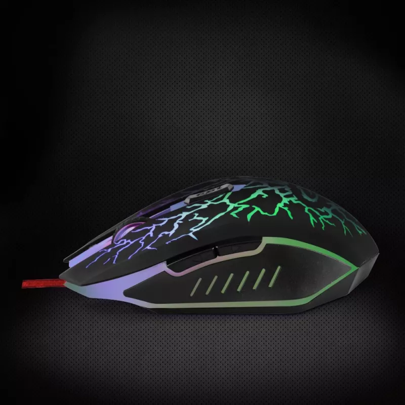 Esperanza MX211 LIGHTNING - Maus - USB - Hiiri - Optisch - 6 Tasten - Schwarz
