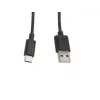 Kabel Lanberg CA-USBO-10CC-0010-BK (USB 2.0 Stecker - USB 2.0, USB, Typ C Stecker, 1m, Schwarz) (CA-USBO-10CC-0010-BK)
