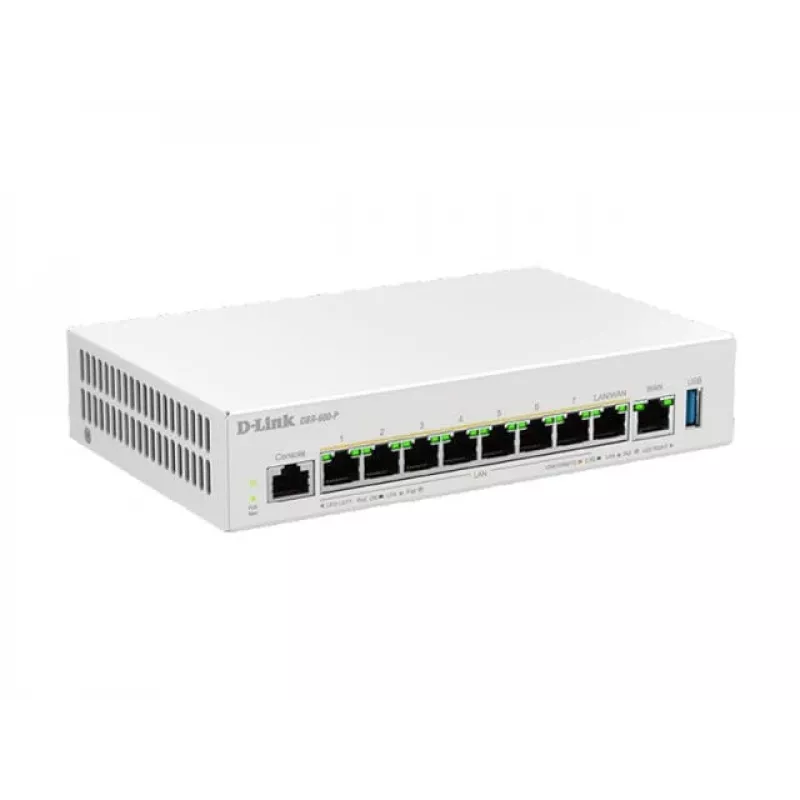 D-Link DBR-600-P/B Business PoE Router, Ethernet WAN, 2,5 Gigabit Ethernet, Weiß