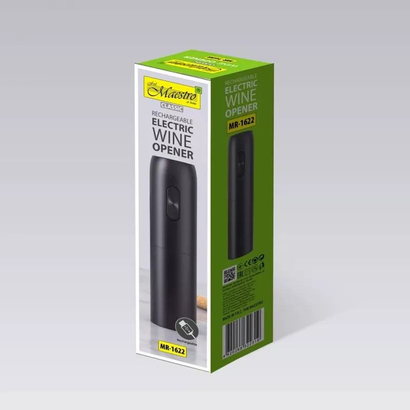 MAESTRO MR-1622 elektrischer USB-Weinkorkenzieher