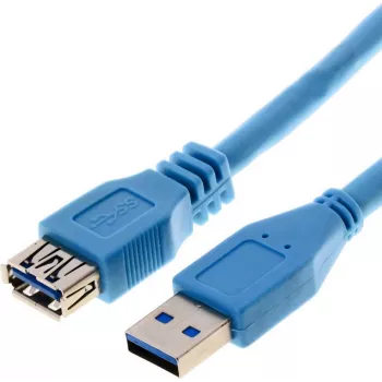 USB-Kabel Helos 014687 USB 3.2 Gen 1 5 m Blau
