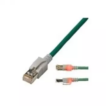 EasyLan DualBoot LED Patchkabel RJ45 S/FTP Cat.6 (Klasse E) - mit saCon Stecker - LSOH - türkis - 1