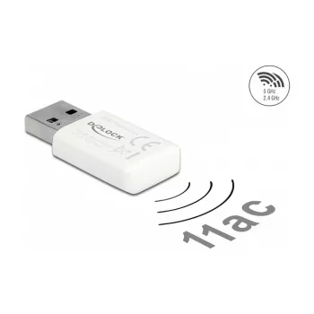 WLAN Netzwerkkarte DeLOCK 12770 USB 5000 Mbit/s Kabellos Weiß