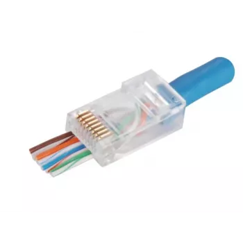 RJ-45-Steckverbinder Alantec WT118, RJ45-Stecker gerade, Cat5e, U/UTP (UTP), transluzent weiß, Packung mit 100 Stück