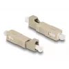 DeLOCK Hybridkoppler für Glasfaser SC Simplex Stecker auf LC Simplex Buchse beige