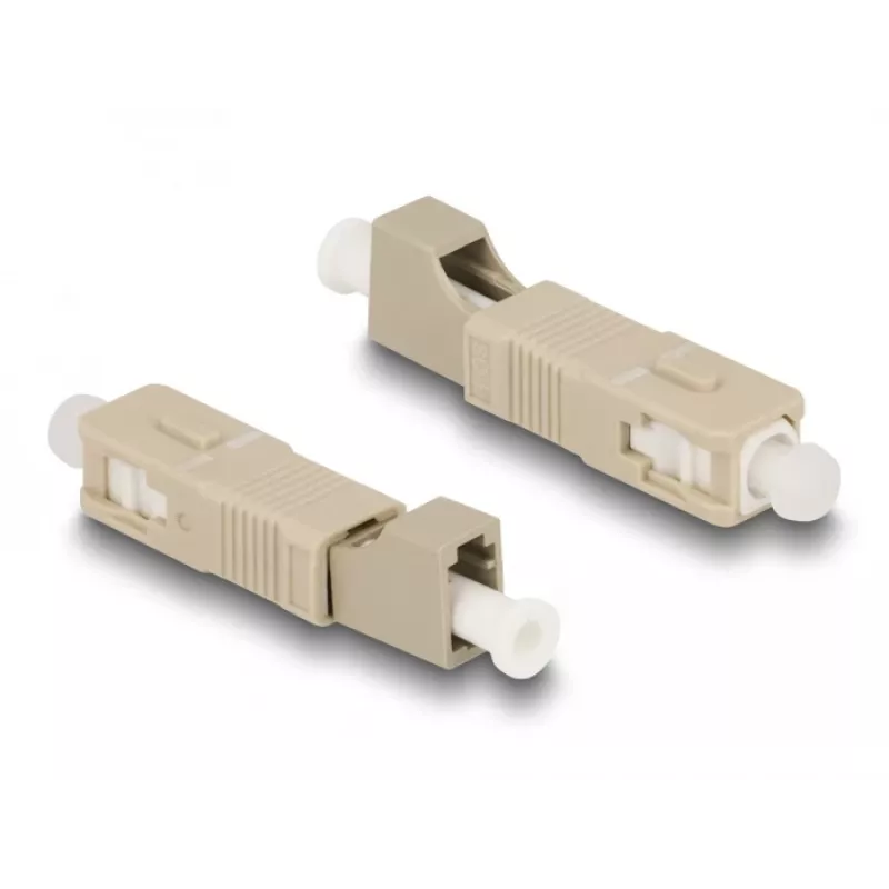 DeLOCK Hybridkoppler für Glasfaser SC Simplex Stecker auf LC Simplex Buchse beige