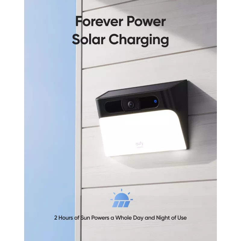 Anker Innovations Eufy Solar Wall Light Cam S120 - Netzwerk-Überwachungskamera - wetterfest - Farbe (Tag/Nacht)