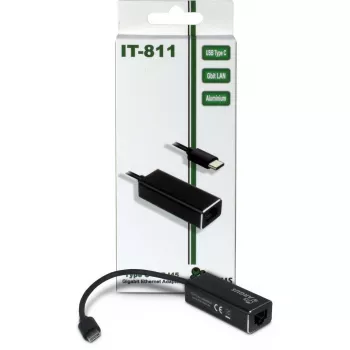 Inter-Tech Argus IT-811 - Netzwerkadapter - USB-C - Gigabit-Ethernet - Schwarz (88885438)