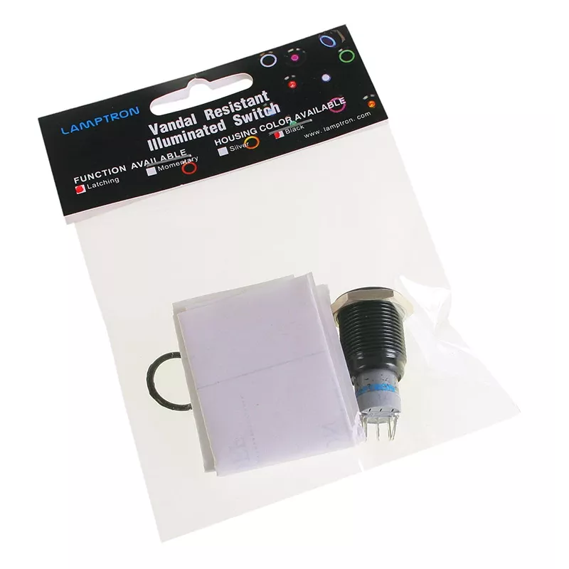 Lamptron Computergehäuseteil LAMP-SW1616L-H — Stahl schwarz, Durchmesser 1,9 cm