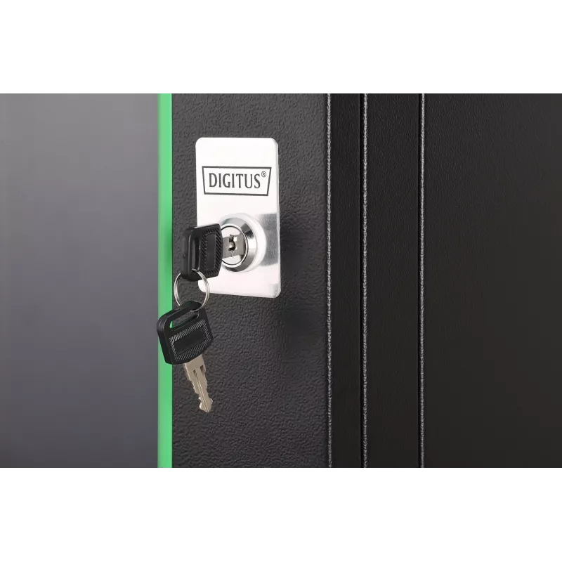 Wandmontierter Schaltschrank DIGITUS Dynamic-N 9U, 600x450 mm (BxT), IP20, Schlüsselschloss, unmontiert