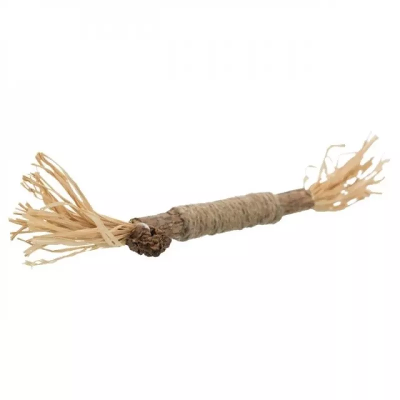 Katzenangel Trixie TX-42435 Matatabi mit Quasten, Holz 240 mm, Jutematerial