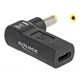 DeLOCK Adapter USB Type-C Buchse auf HP 4,8 x 1,7 mm Stecker 90° abgewinkelt