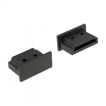 Buchsenabdeckung DELOCK Micro-HDMI 6.2×6.4×2.8 mm Schwarz, 10 Stück