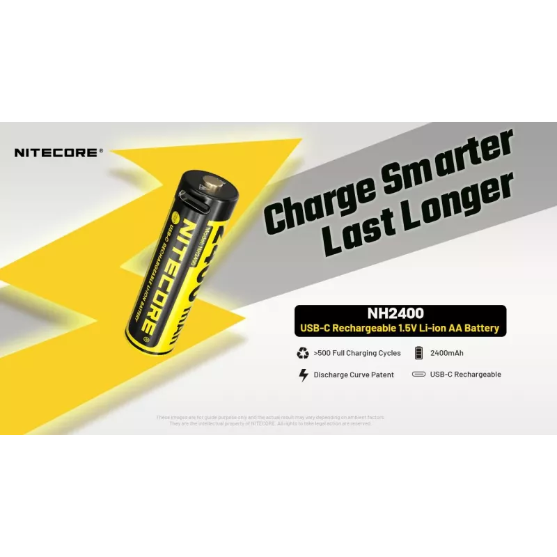 Wiederaufladbarer Li-Ion AA 1,5V Akkupack Nitecore NH2400 2400mAh – 4er-Pack
