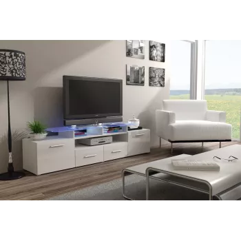 Cama TV-Ständer EVORA 200 weiß/weiß glänzend