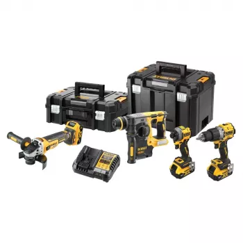 DeWalt DCK429P3T-QW Kombiset DCD805 + DCG405 + DCH273 + DCF850, 18 V schwarz, gelb