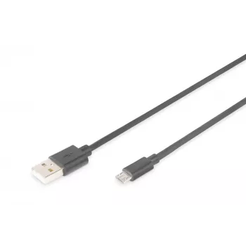 Assmann USB 2.0 Verbindungskabel. Typ A - Micro B M/M. 3.0m. USB 2.0 konform. UL. sw (AK-300110-030-S)