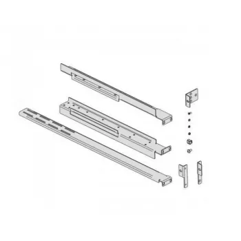 Rack-Einbauschienen-Kit EVER W/OP-ZA00-0001/00 Montagekit, silberne/schwarze Schiene, für Schrankinstallation