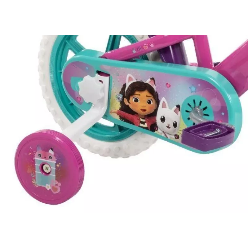 Kinderfahrrad HUFFY GABBI 12 Zoll, rosa, Rücktrittbremse, Stützräder, Schaumreifen