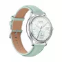 Smartwatch Colmi L28 – Silber-grünes Gehäuse mit grünem Lederarmband