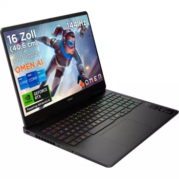 16-am0280ng, Gaming-Notebook schwarz, Intel® Core™ Ultra 7 255H, NVIDIA GeForce RTX 5060, 24 GB DDR5, 1 TB (1 TB SSD), ohne Betriebssystem