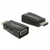 Adapter DeLOCK 65901 HDMI A auf VGA & 3,5 mm Audio Schwarz