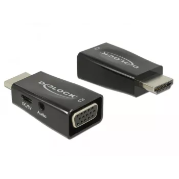 Adapter DeLOCK 65901 HDMI A auf VGA & 3,5 mm Audio Schwarz