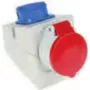 Industriesteckdose Bachmann 910.002, 5P, 400 V, 16 A, IP44, Polycarbonat, Blau/Rot/Weiß