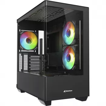 PC-Gehäuse Sharkoon Elite Shark CM100 Tower Micro-ATX, ohne Netzteil, schwarz