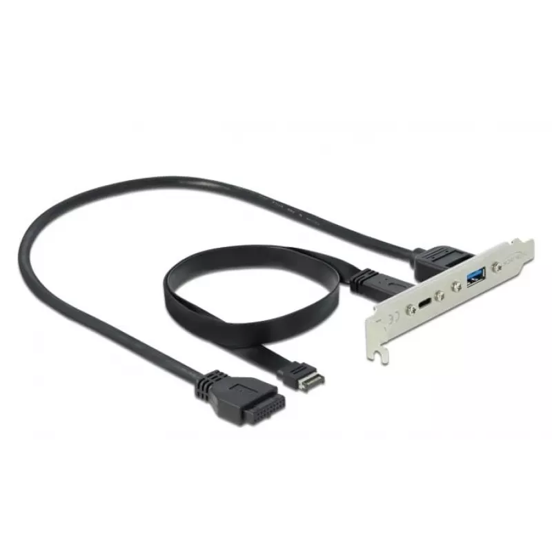 Slotblech DeLOCK 89934 mit 1 x USB Typ-C und 1 x USB Typ-A Anschluss