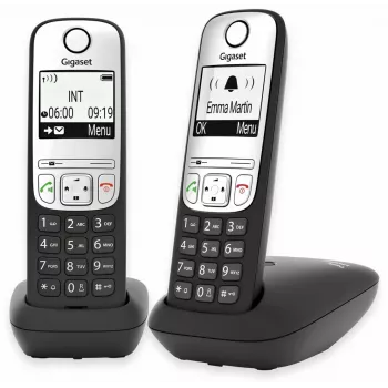 Gigaset A690 Duo Analog-Telefon Anruferkennung Schwarz, Silber