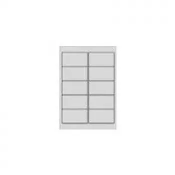 Avery Heavy Duty Laser-Etiketten - Polyester-Etiketten - Silber - 50,8 x 96 mm 200 Stück (20 Blatt x 10) (L6012-20)
