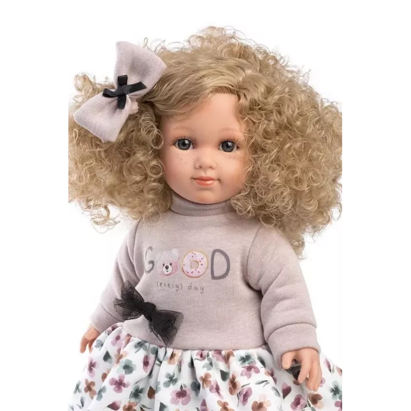 Puppe Llorens Elena 35 cm — weicher Körper, handbemaltes Gesicht und Gliedmaßen