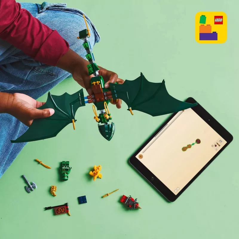 Bauspielzeug LEGO NINJAGO 71829 Lloyds Grüner-Wald-Drache, 128 Teile, 2 Minifiguren, ab 6 Jahren