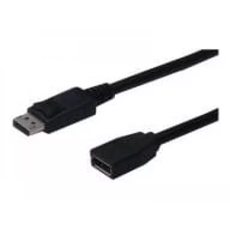 Digitus ASSMANN - DisplayPort-Verlängerungskabel - DisplayPort (M) - DisplayPort (W) - 2 m (DisplayPort 1.2) - vergossen - Schwarz (AK-340200-020-S)