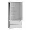 Topeshop SS-90 BIEL LUSTRO bedroom wardrobe/closet 5 shelves 2 Tür(s) weiß