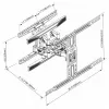 TV-Wandhalterung ART für LCD/LED 40–75 Zoll bis 45 kg, neig- und schwenkbar, Höhe 52–380 mm, max. VESA 600x400